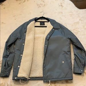 Sage green rain jacket